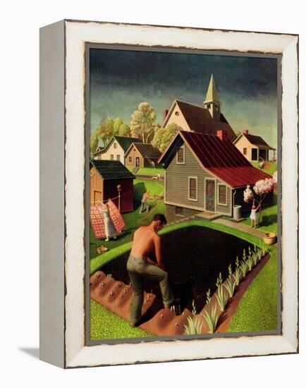 "Spring 1942," April 18, 1942-Grant Wood-Framed Premier Image Canvas