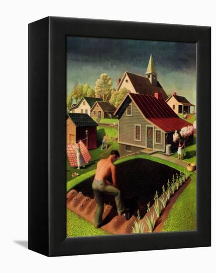 "Spring 1942," April 18, 1942-Grant Wood-Framed Premier Image Canvas