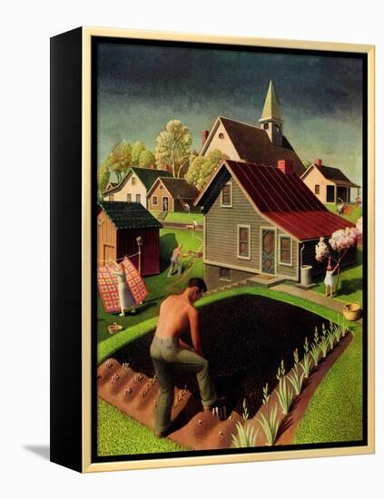 "Spring 1942," April 18, 1942-Grant Wood-Framed Premier Image Canvas