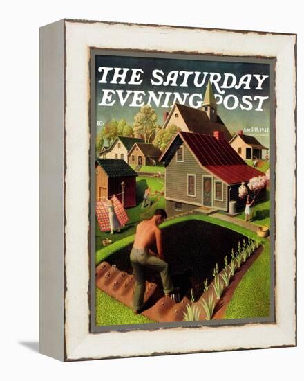 "Spring 1942," Saturday Evening Post Cover, April 18, 1942-Grant Wood-Framed Premier Image Canvas