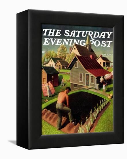 "Spring 1942," Saturday Evening Post Cover, April 18, 1942-Grant Wood-Framed Premier Image Canvas