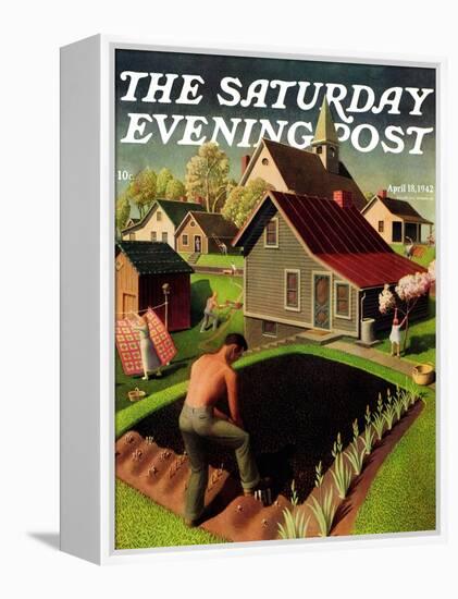 "Spring 1942," Saturday Evening Post Cover, April 18, 1942-Grant Wood-Framed Premier Image Canvas