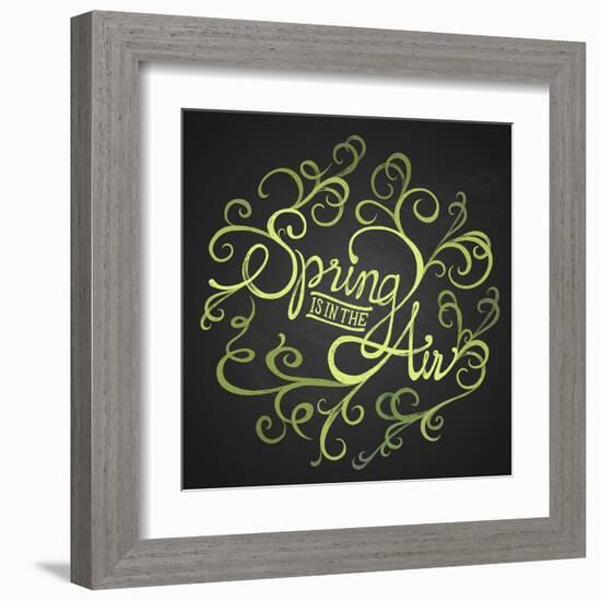 Spring Air - Floristic Circle Quote-ONiONAstudio-Framed Art Print