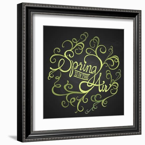 Spring Air - Floristic Circle Quote-ONiONAstudio-Framed Art Print