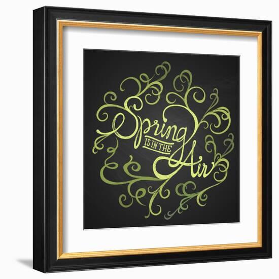 Spring Air - Floristic Circle Quote-ONiONAstudio-Framed Art Print