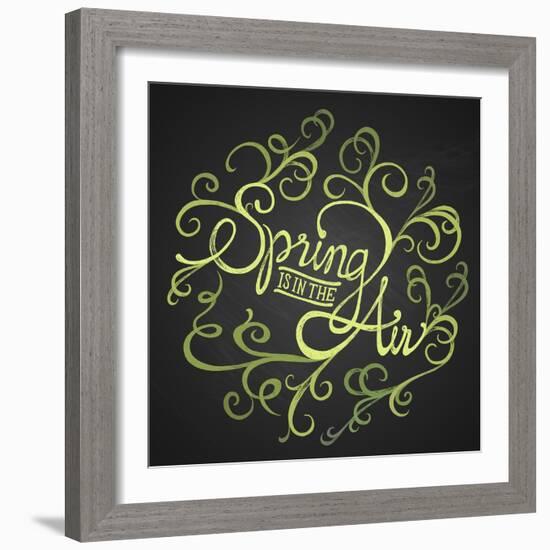 Spring Air - Floristic Circle Quote-ONiONAstudio-Framed Art Print