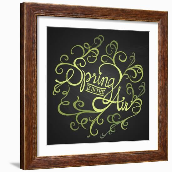 Spring Air - Floristic Circle Quote-ONiONAstudio-Framed Art Print