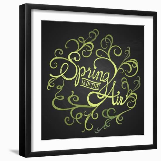 Spring Air - Floristic Circle Quote-ONiONAstudio-Framed Art Print