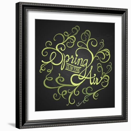 Spring Air - Floristic Circle Quote-ONiONAstudio-Framed Art Print