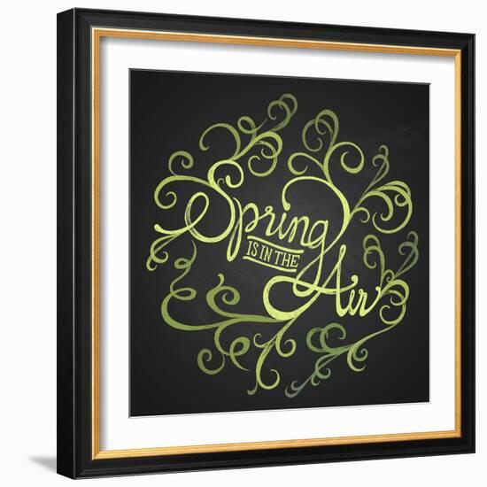 Spring Air - Floristic Circle Quote-ONiONAstudio-Framed Art Print