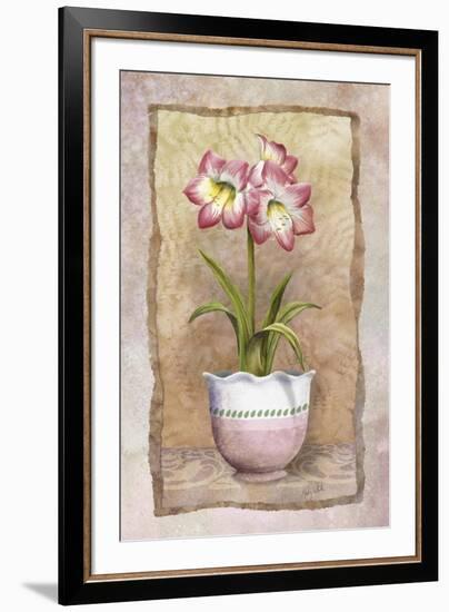 Spring Amaryllis-Abby White-Framed Art Print