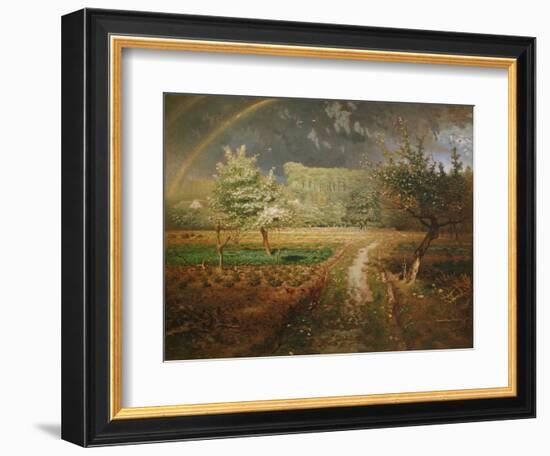 Spring at Barbizon, 1868-73-Jean-Fran?ois Millet-Framed Giclee Print