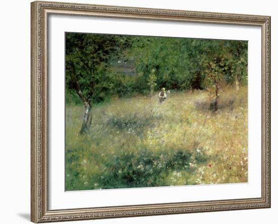 Spring at Chatou, circa 1872-5-Pierre-Auguste Renoir-Framed Giclee Print