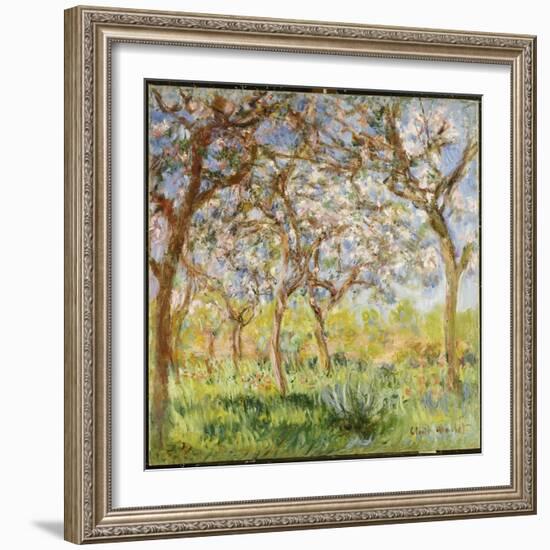 Spring at Giverny-Claude Monet-Framed Giclee Print