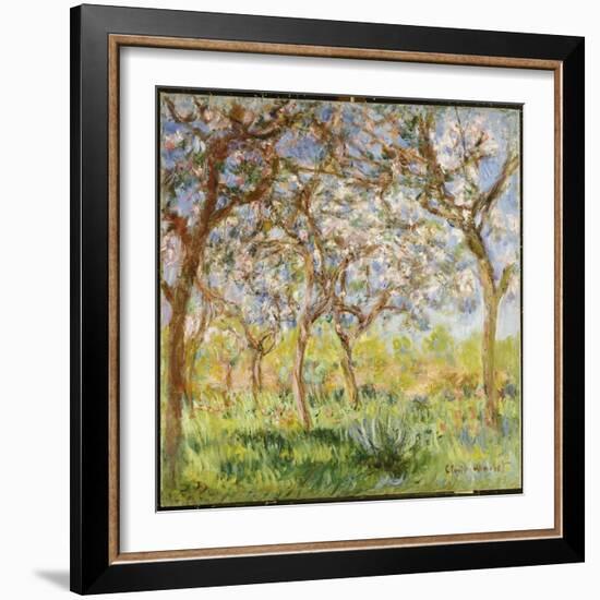 Spring at Giverny-Claude Monet-Framed Giclee Print