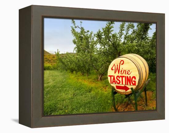 Spring Barrel Tasting, Lake Chelan, Washington, USA-Richard Duval-Framed Premier Image Canvas