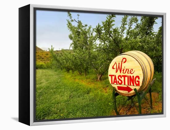 Spring Barrel Tasting, Lake Chelan, Washington, USA-Richard Duval-Framed Premier Image Canvas