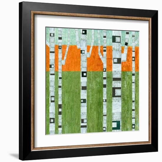 Spring Birches-Michelle Calkins-Framed Art Print