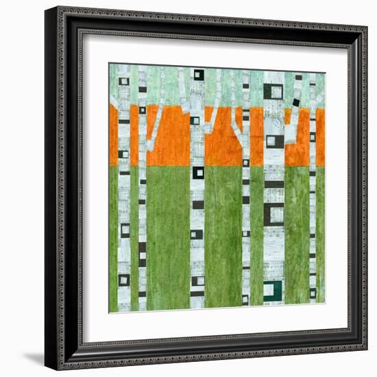 Spring Birches-Michelle Calkins-Framed Art Print