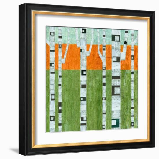 Spring Birches-Michelle Calkins-Framed Art Print