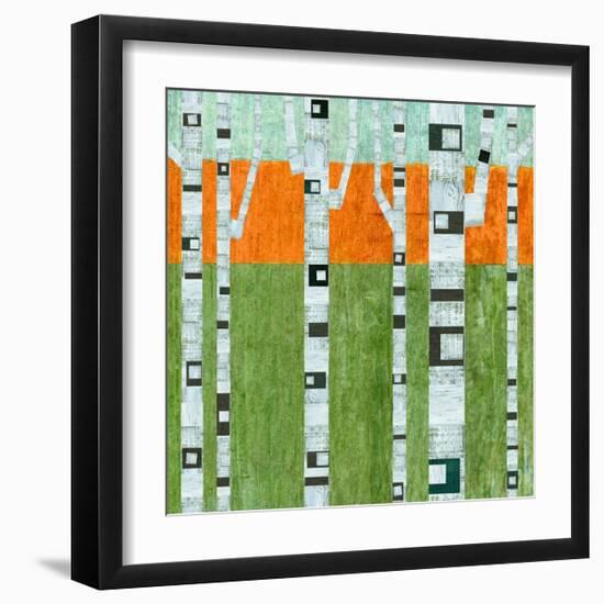 Spring Birches-Michelle Calkins-Framed Art Print