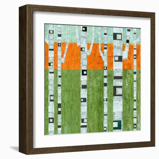 Spring Birches-Michelle Calkins-Framed Art Print