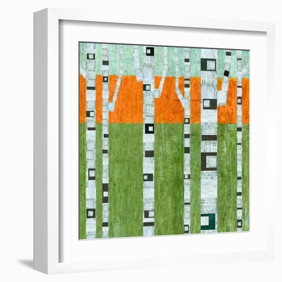 Spring Birches-Michelle Calkins-Framed Art Print