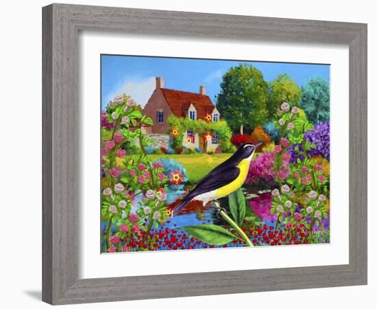 Spring Bird And Flowers-Ata Alishahi-Framed Giclee Print