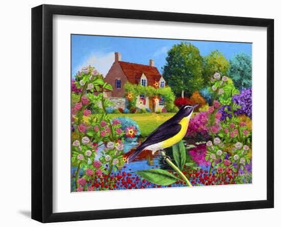 Spring Bird And Flowers-Ata Alishahi-Framed Giclee Print