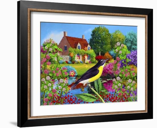 Spring Bird And Flowers-Ata Alishahi-Framed Giclee Print