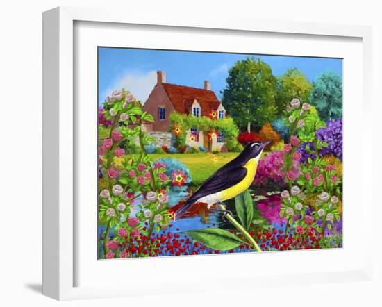 Spring Bird And Flowers-Ata Alishahi-Framed Giclee Print