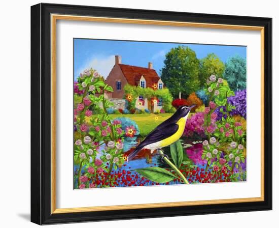 Spring Bird And Flowers-Ata Alishahi-Framed Giclee Print