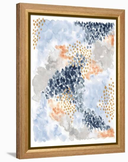 Spring Blooms II Navy-Laura Marshall-Framed Stretched Canvas