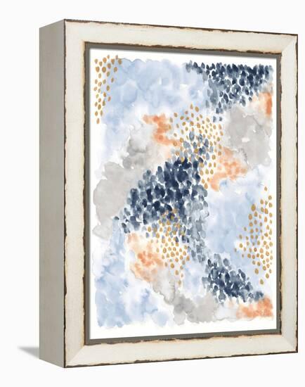 Spring Blooms II Navy-Laura Marshall-Framed Stretched Canvas