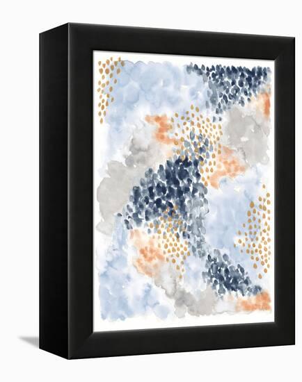 Spring Blooms II Navy-Laura Marshall-Framed Stretched Canvas