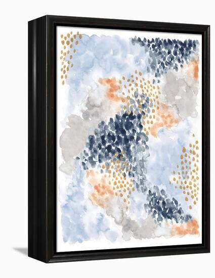 Spring Blooms II Navy-Laura Marshall-Framed Stretched Canvas