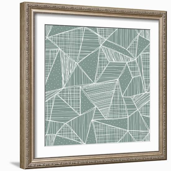 Spring Blooms Pattern XC-Laura Marshall-Framed Art Print