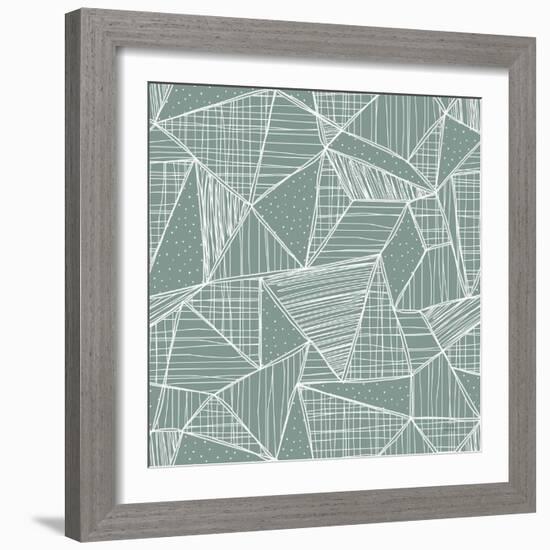 Spring Blooms Pattern XC-Laura Marshall-Framed Art Print