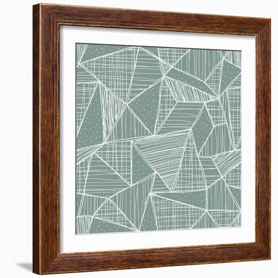 Spring Blooms Pattern XC-Laura Marshall-Framed Art Print