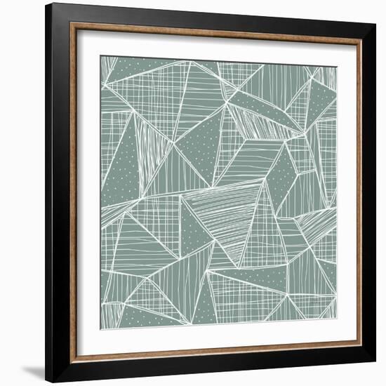 Spring Blooms Pattern XC-Laura Marshall-Framed Art Print