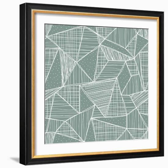 Spring Blooms Pattern XC-Laura Marshall-Framed Art Print