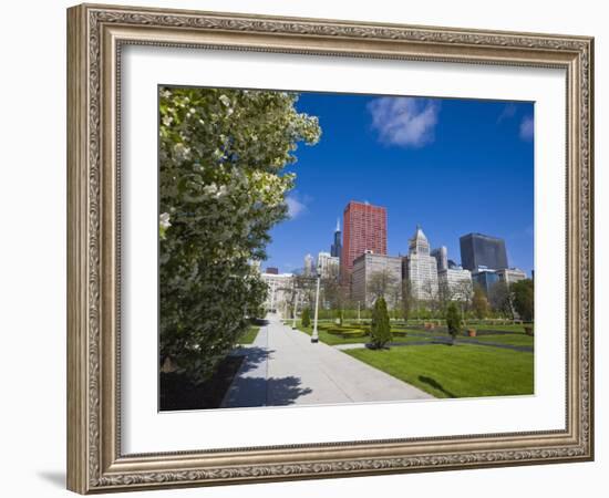 Spring Blossom in Grant Park, Chicago, Illinois, United States of America, North America-Amanda Hall-Framed Photographic Print