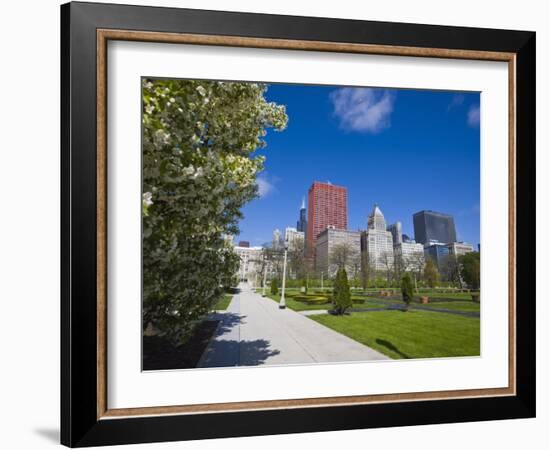 Spring Blossom in Grant Park, Chicago, Illinois, United States of America, North America-Amanda Hall-Framed Photographic Print