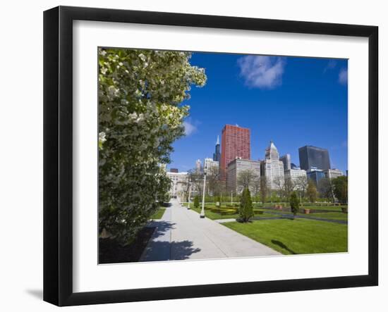 Spring Blossom in Grant Park, Chicago, Illinois, United States of America, North America-Amanda Hall-Framed Photographic Print