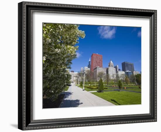 Spring Blossom in Grant Park, Chicago, Illinois, United States of America, North America-Amanda Hall-Framed Photographic Print