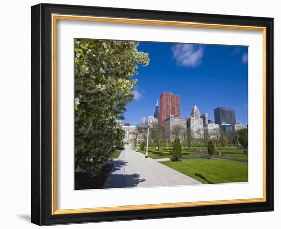 Spring Blossom in Grant Park, Chicago, Illinois, United States of America, North America-Amanda Hall-Framed Photographic Print