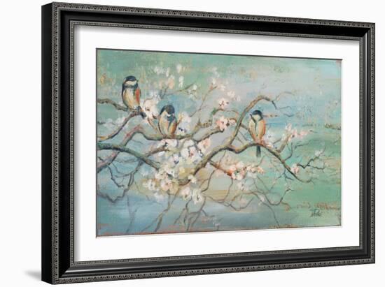 Spring Branch with Birds-Patricia Pinto-Framed Art Print