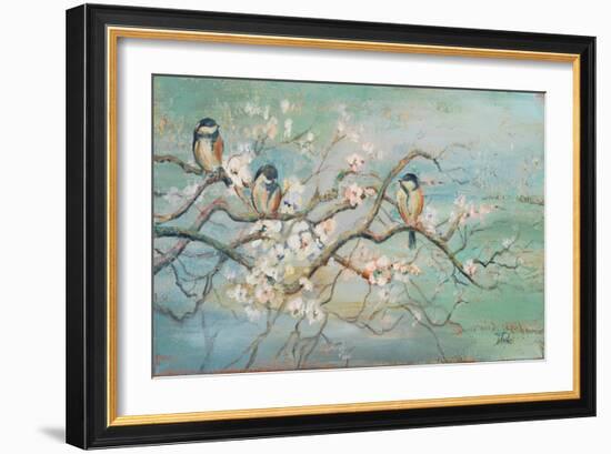 Spring Branch with Birds-Patricia Pinto-Framed Art Print