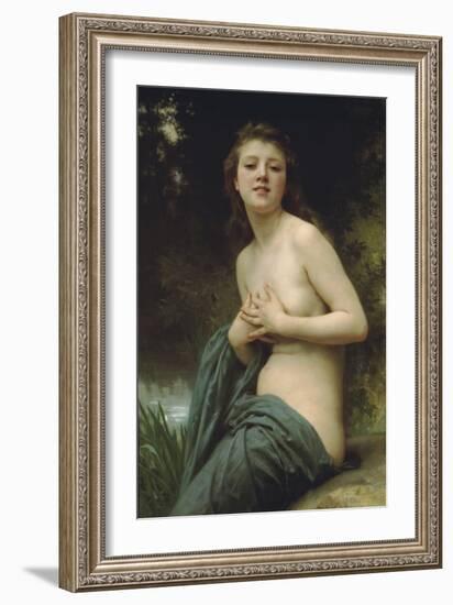 Spring Breeze-William Adolphe Bouguereau-Framed Art Print