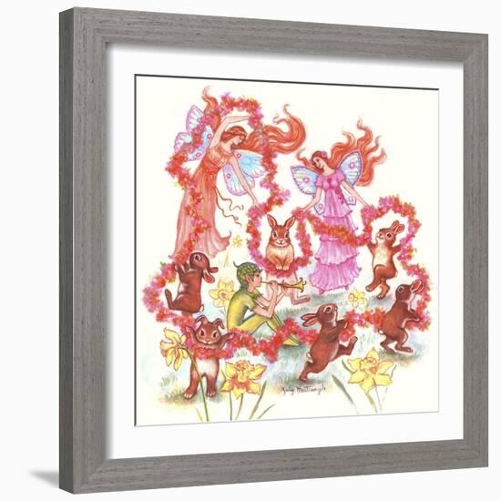 Spring Bunny Dance-Judy Mastrangelo-Framed Giclee Print